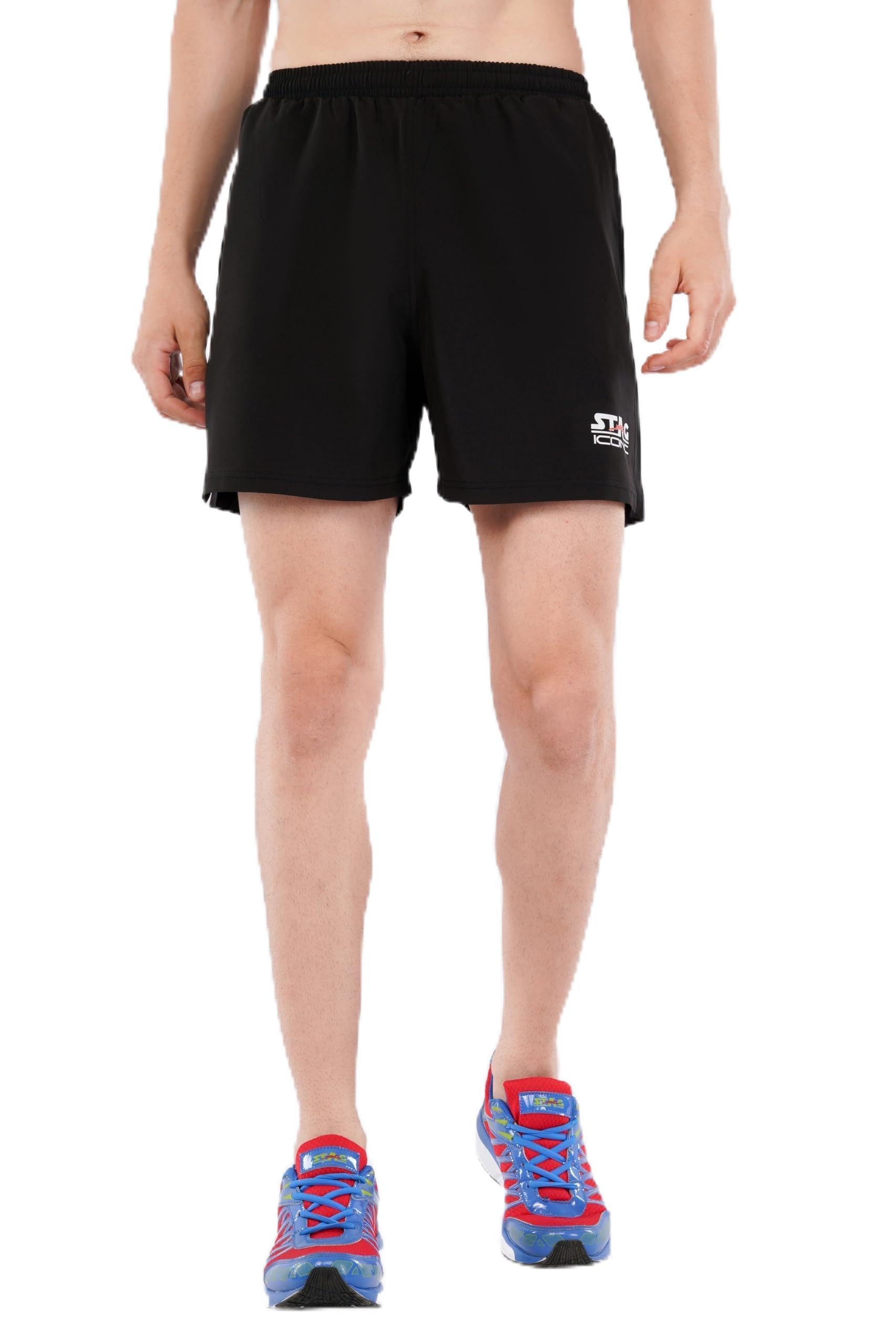 STAG ICONIC Men’s Samoa Performance Sports Shorts with Elasticated Waistband – Black-picture-26