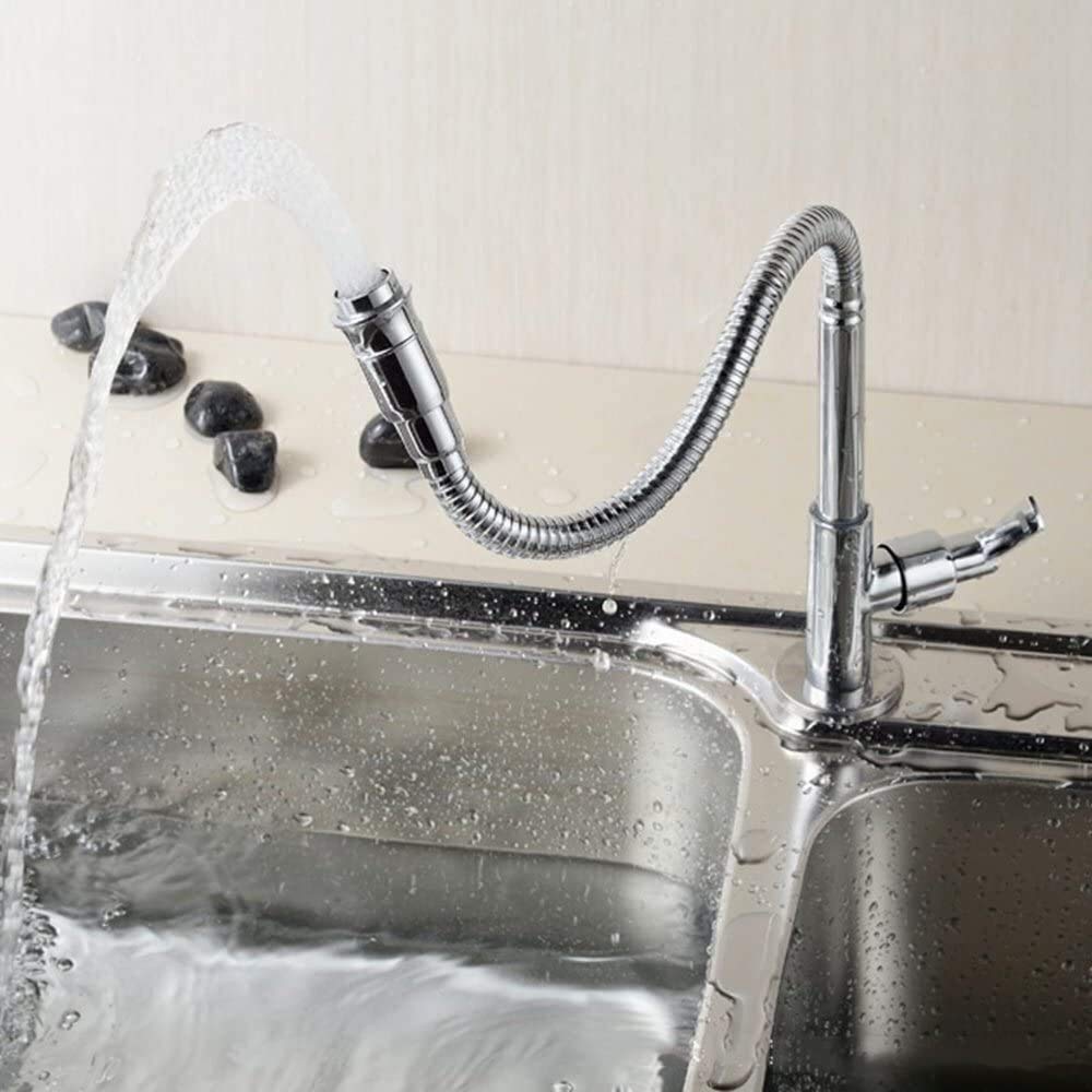 Grifo giratorio 360 para fregadero de cocina, Solo Agua Fría, cuello Flexible, lavandería, jardín, usuarios al aire libre, montaje en Polla/cubierta, luna llena