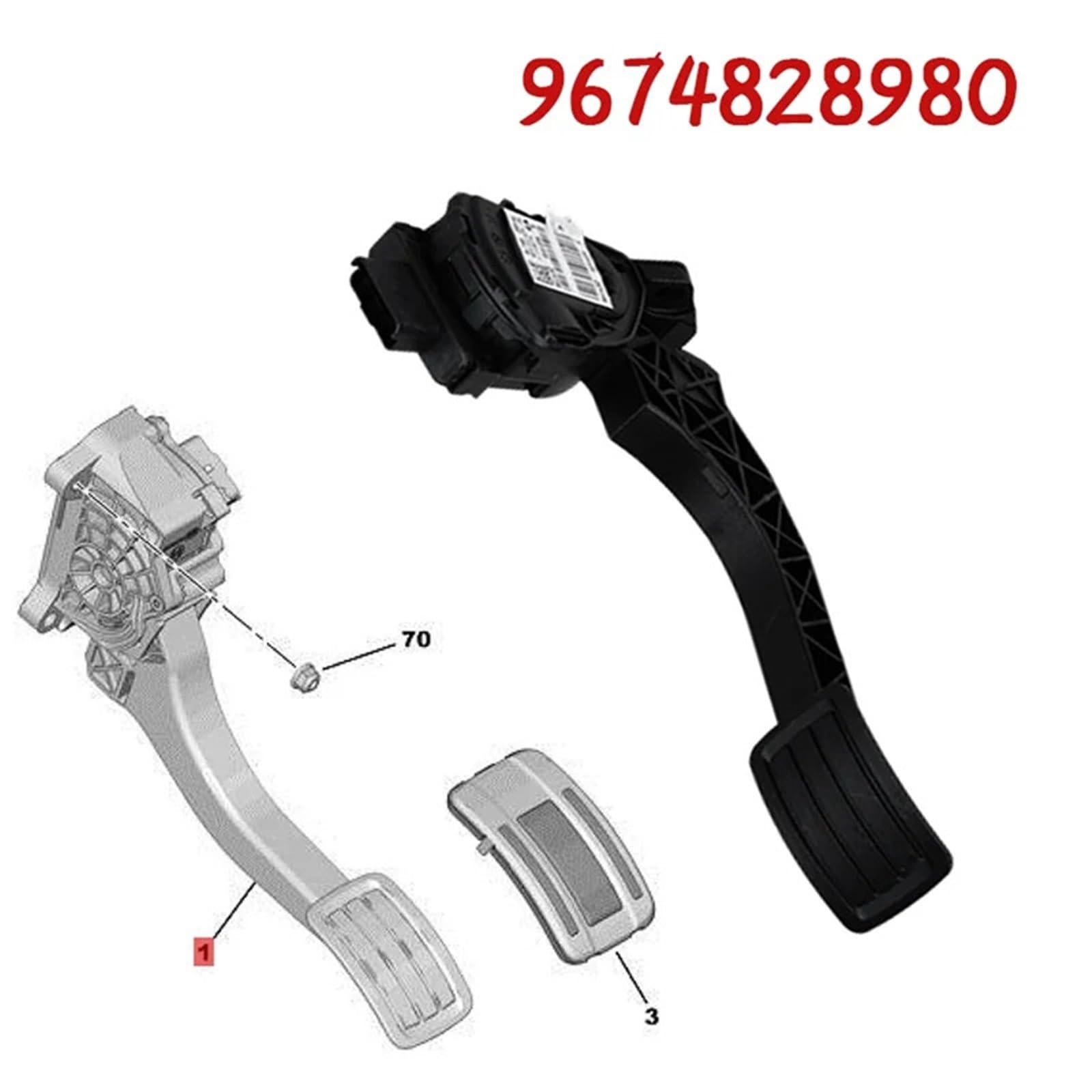 Per 308 Per 408 3008 T9 P84E 5T93 M43 Gruppo pedale acceleratore per auto 9674828980 con sensore pedale acceleratore