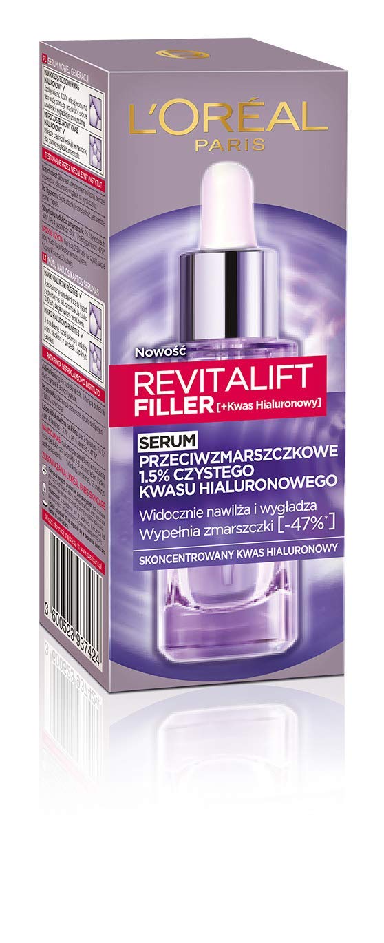 L'Oreal Paris Revitalift Filler Serum Przeciwzmarszczkowe 1.5% czystego kwasu hialuronowego 30 ml