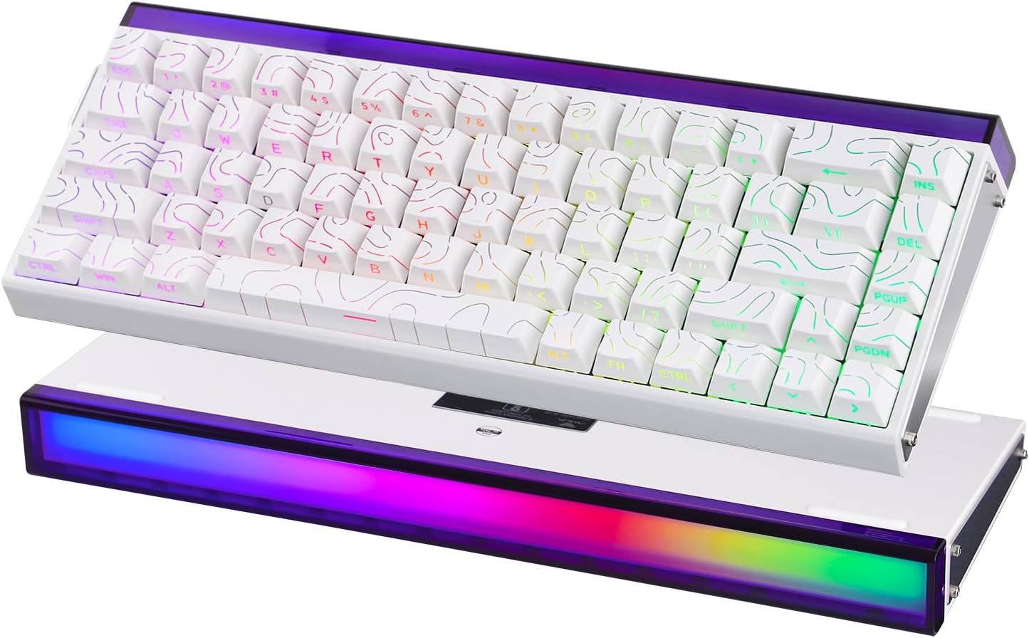 EPOMAKER Aula Hero68 HE Wired Magnetic Gaming Keyboard, 0.01mm Adjustable Actuation, Rapid Hall Effect Switch, 8kHz Polling, 5-Layer Sound Dampening, RGB Box & Backlight (White Topographic) EPOMAKER Aula Hero68 HE Wired Magnetic Gaming Keyboard, 0.01mm Adjustable Actuation, Rapid Hall Effect Switch, 8kHz Polling, 5-Layer Sound Dampening, RGB Box & Backlight (White Topographic)