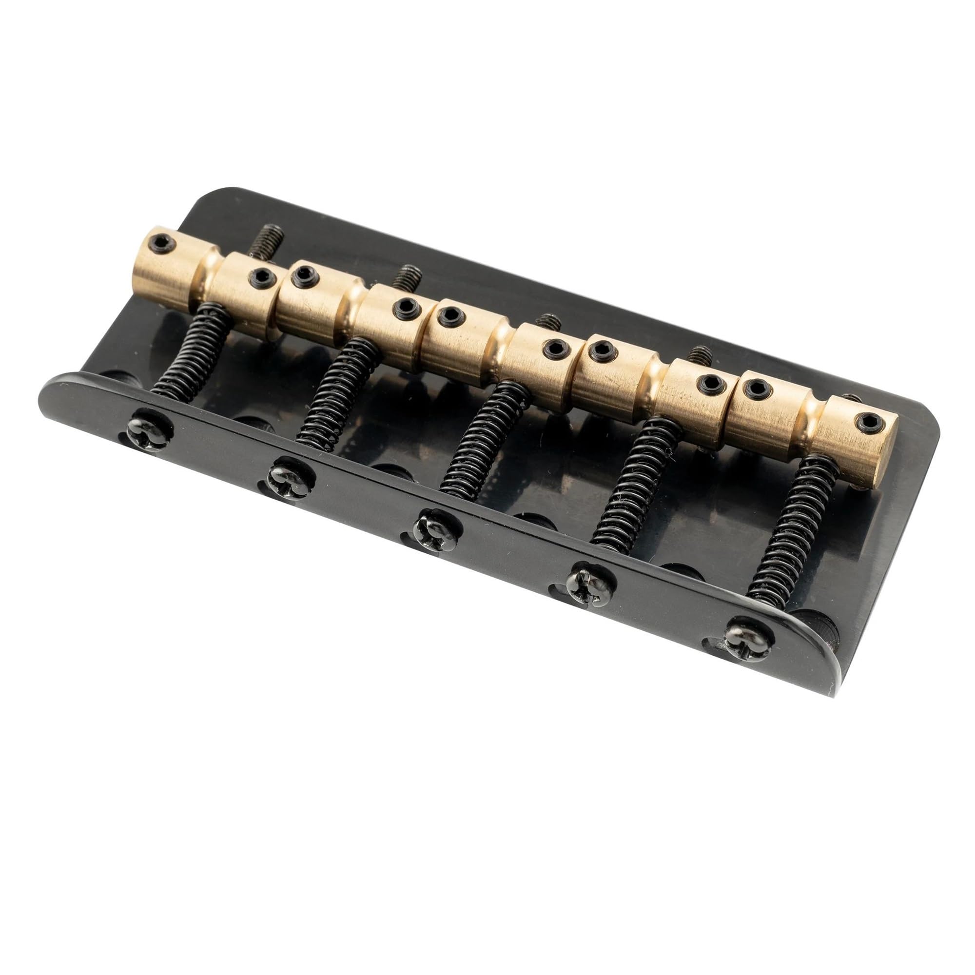 Ponte Per Basso A 5 Corde Standard Classico Da 18 Mm Con Sella In Ottone E Piastra In Acciaio Chitarra Bridge(Bk)