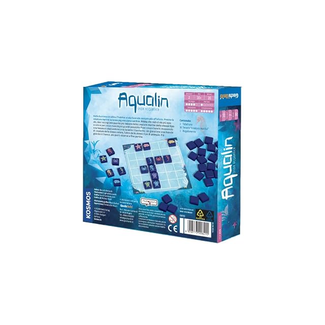 Foto 2 de 3 de Giochi Uniti - Aqualin, Juego Abstracto para Dos Jugadores, edición Italiana, GU732, Multicolor