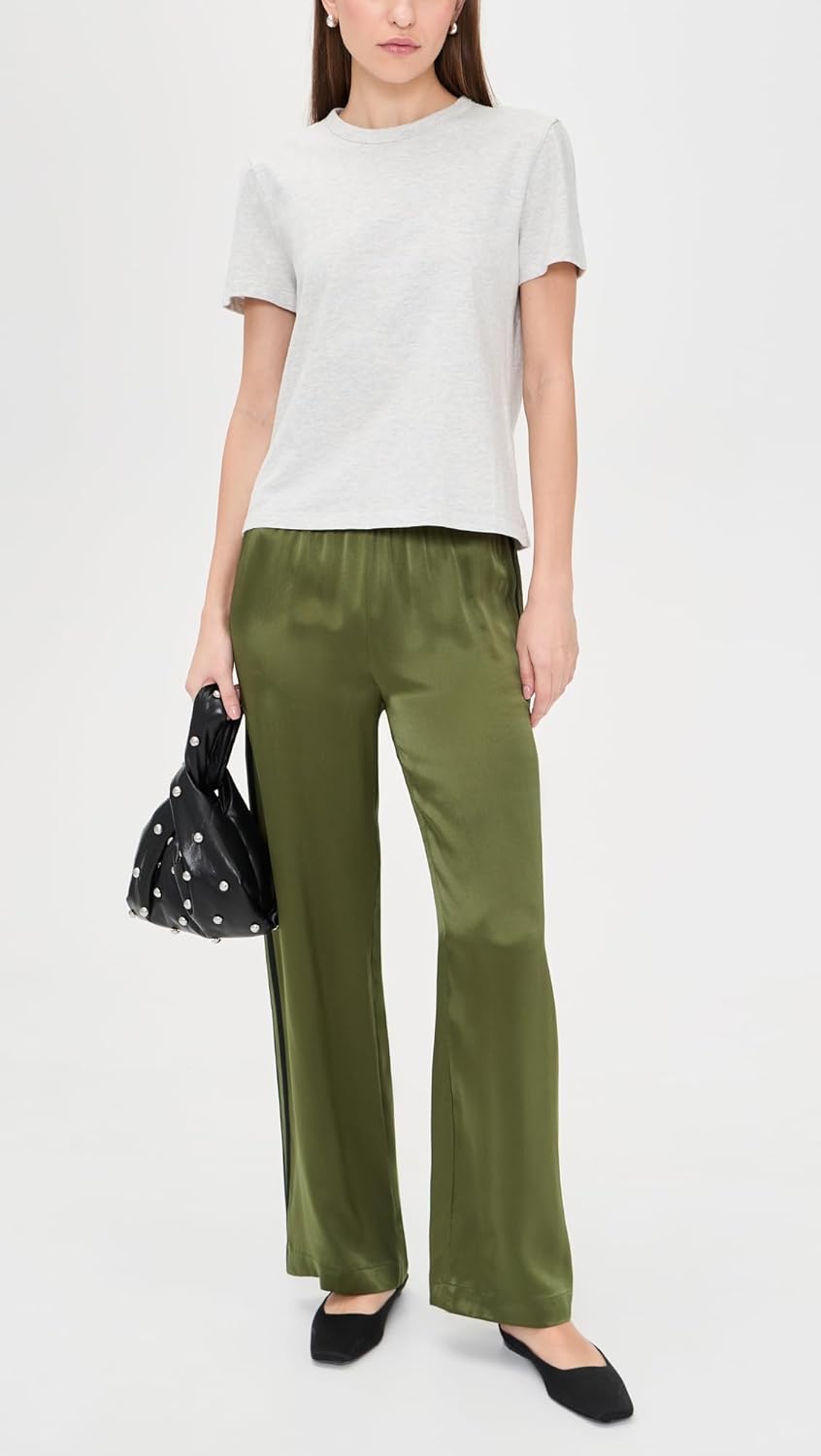 DONNI. Women's The Silk Stripe Simple Pants - Image 5