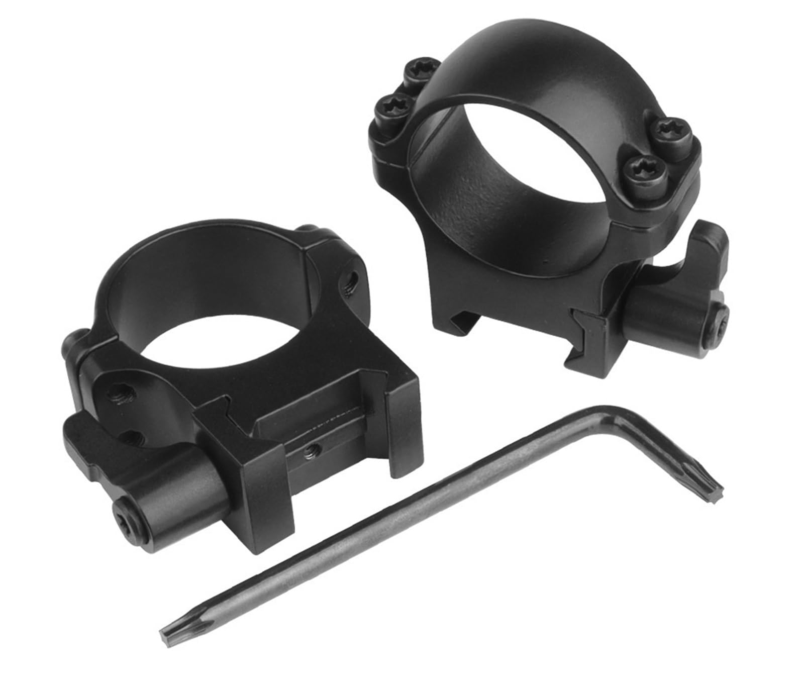1 Paire De Supports De Lunette en Acier À Double Anneau De 30 Mm De Diamètre for Rail De 21 Mm, Support De Serrage for Tube Décalé en Porte-à-Faux Optique