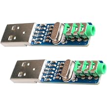 Hailege 2pcs 5V PCM2704 Sound Card Decoding Module DAC Decoder Board for PC Computer USB Powered