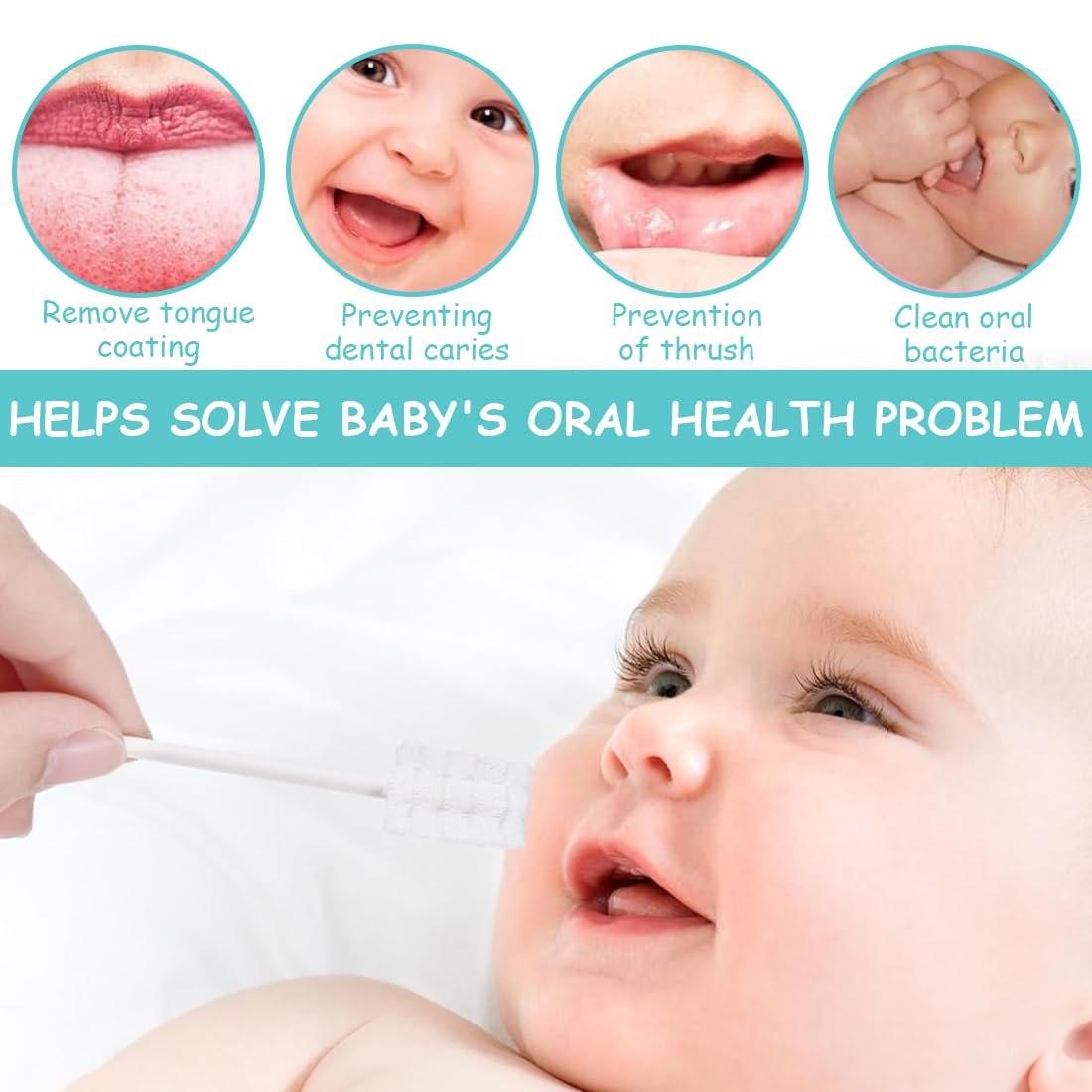 20 Pezzi Spazzolino Monouso Sterilizzati per Bambini, Baby Mouth Cleaner, Spazzolino da Denti Portatile per Bambini, Spazzolino per Dentini con Setole Morbide, Bastoncini Cotonati per Bambini