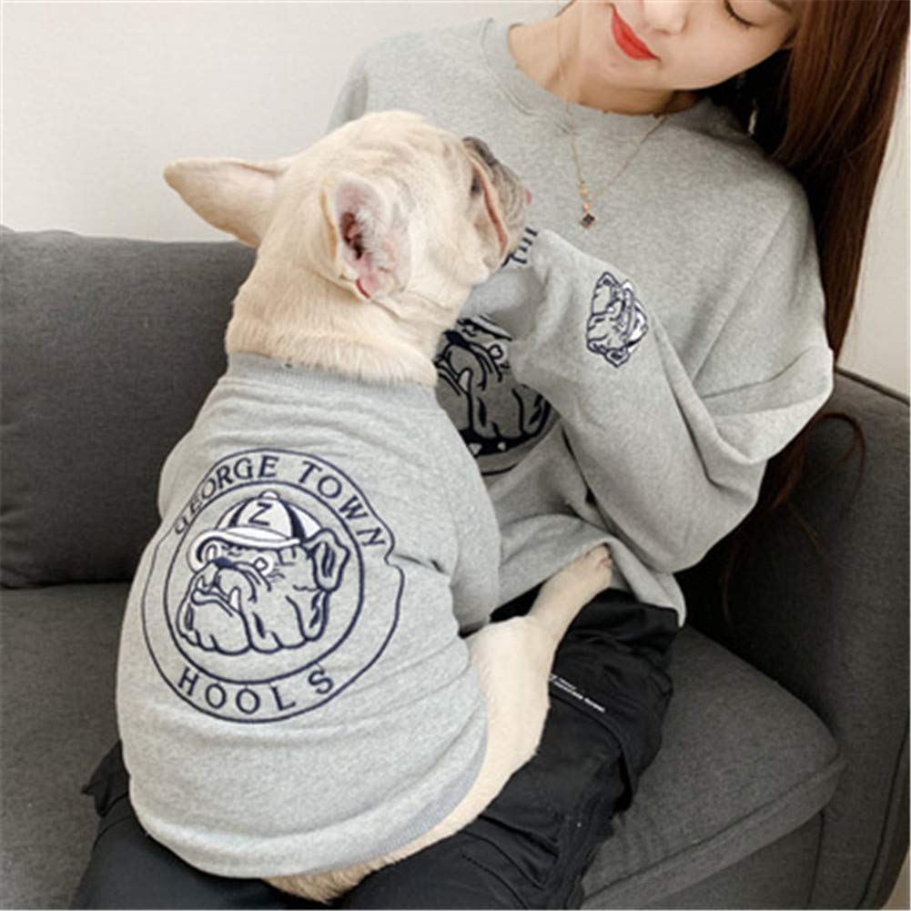 Bouledogue français vêtements imprimés pull chat veste chiot L