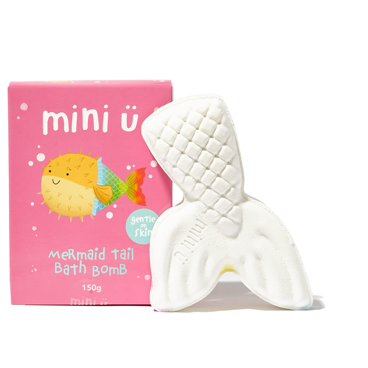 Mini U Mermaid Tail Bath Bomb - Fizzing Trail Bath Bomb for Kids, Vegan & Cruelty Free - Non Toxic - Perfect Childrens Gift for Fun Bathtimes