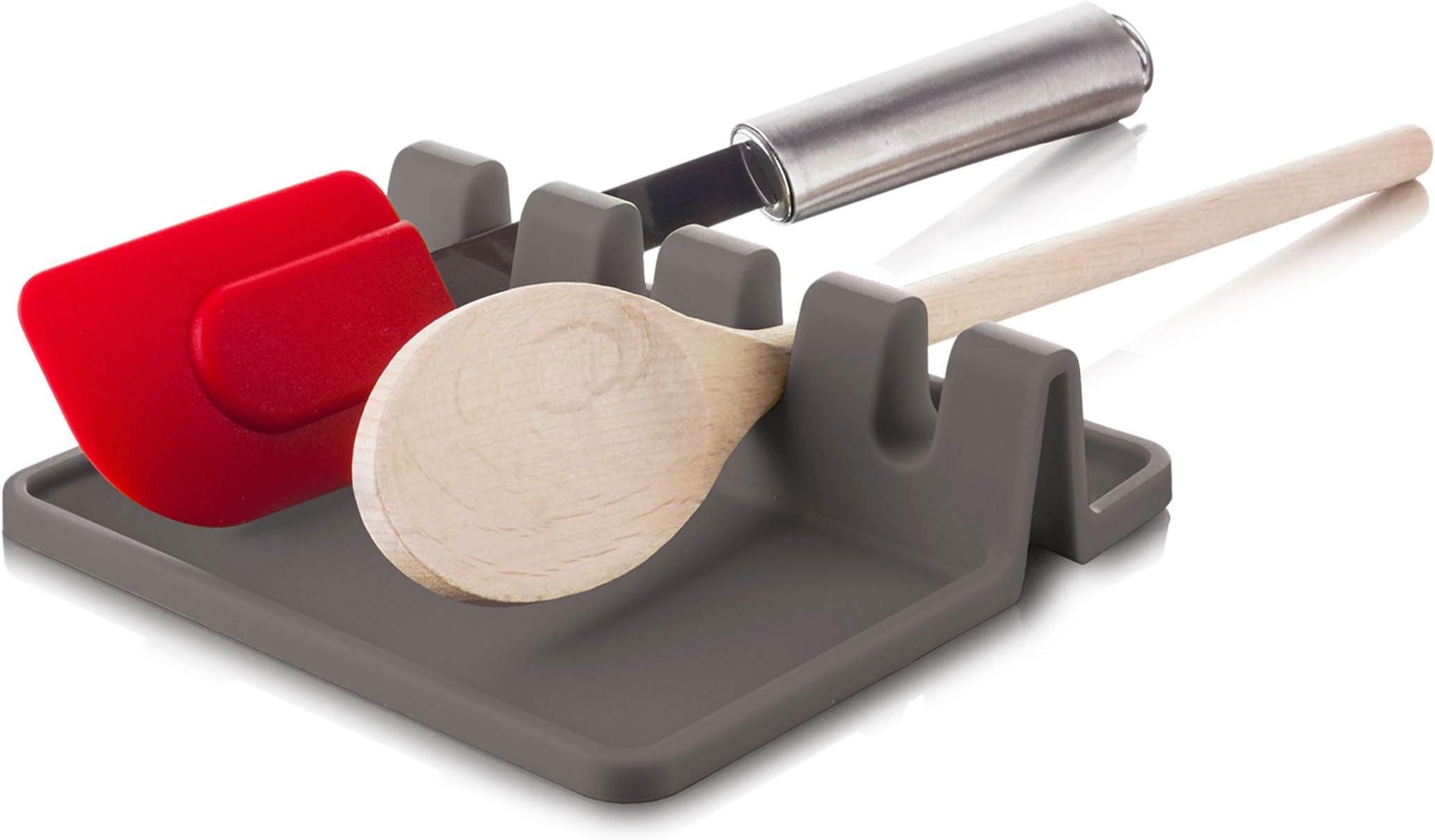 Heat Resistant Silicone Kitchen Utensil Rest Ladle Fork Mat Giant Spoon Rest Ladle Spoon Holder