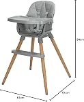 Safety 1st Little Eats chaise haute convertible 7-en-1 pour bébés et tout-petits – Design scandinave moderne, plateau réglable, harnais à 5 points, rangement intégré, siège imperméable, facile à nettoyer