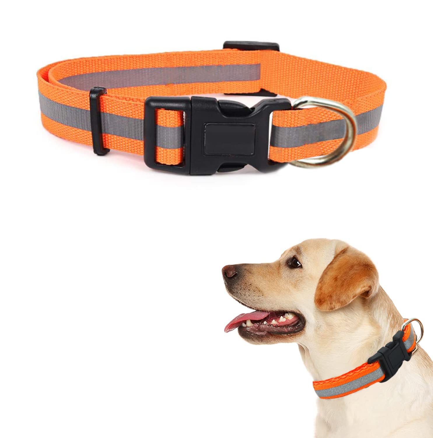 Sage Square Reflective Dog Collar, Colorful, Release Buckle, Training, Safe, Durable, Reflective Strip for Puppies, Dogs, Cats (B0B8P24Z9L) Amazon Price History, Amazon Price Tracker