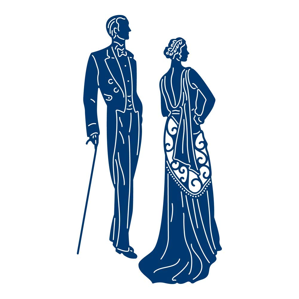 Tattered laceDECO COUPLE Die Set TLD0031 - From Art Deco Party Collection - FREE 1st Class Post