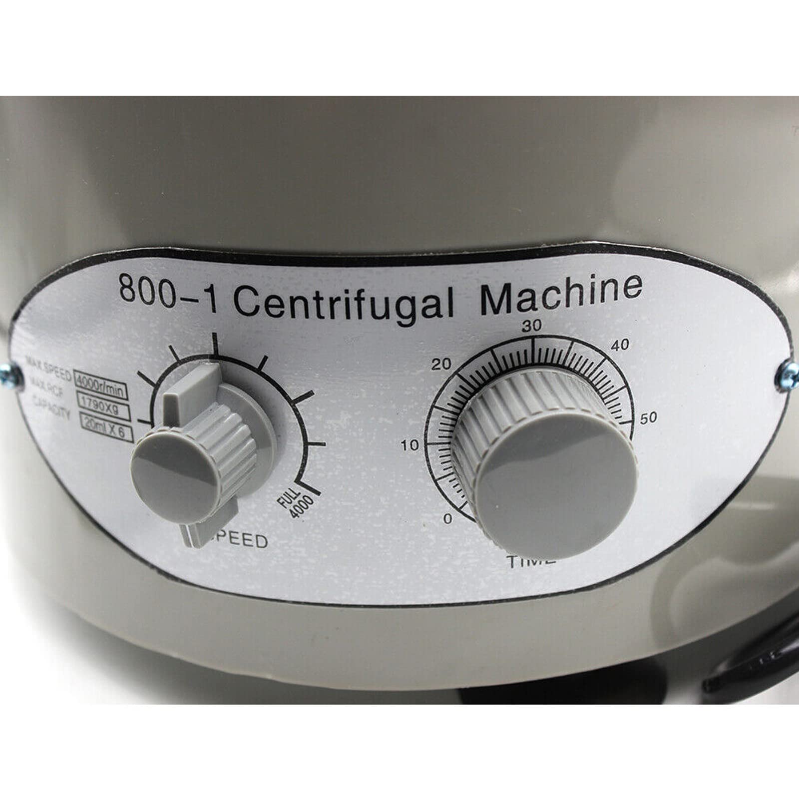Centrífuga de mesa de 25 W, pequeña centrífuga eléctrica de laboratorio centrífuga con velocidades ajustables 0 ~ 4000 rpm, 20 ml*6