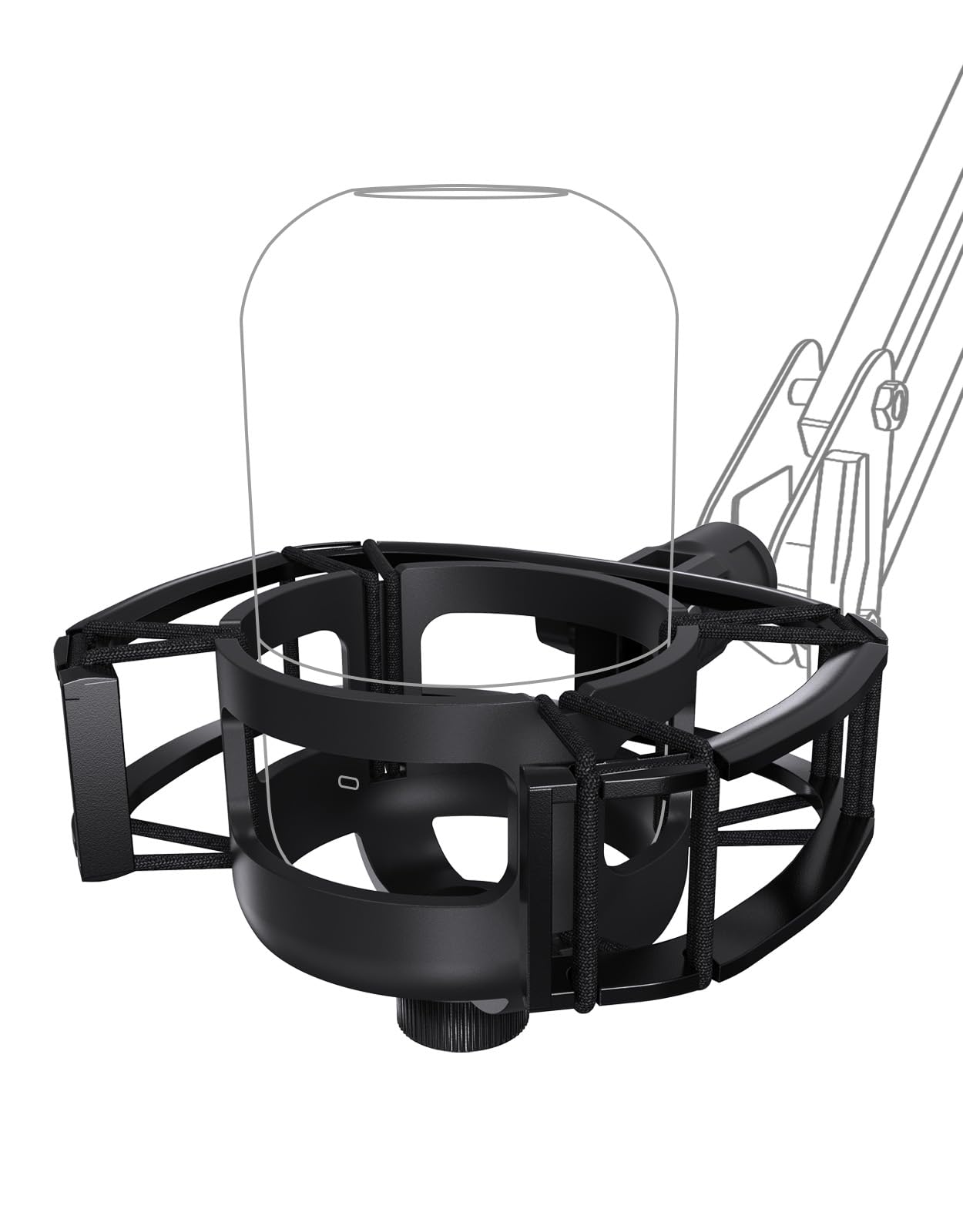 Soporte elástico para micrófono Razer Seiren con suspensión antivibración, soporte de micrófono con adaptador de tornillo compatible con micrófono Razer Seiren V3 Mini USB V2
