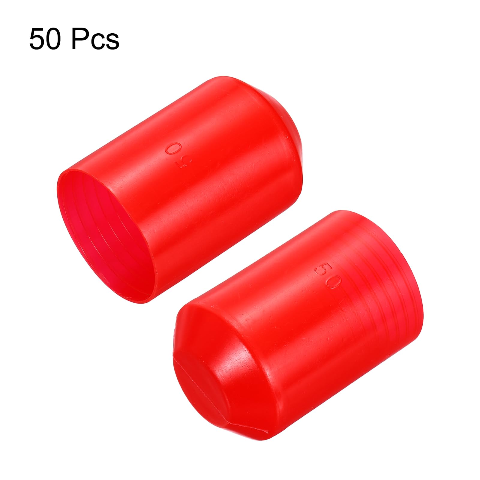 QUARKZMAN 50pz Tappo Termorestringente 50mm ID x 75mm l Rapporto 2:1 Guaina Termorestringente Impermeabile per Cavi Elettrici, Rosso