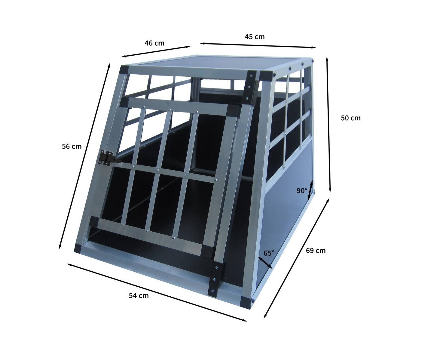 Auto Hundetransportbox Kleine Einzelbox Hundebox Transportbox Gitterbox Fahrzeugbox Kofferraumbox Katzen Hunde Aluminium Trapez