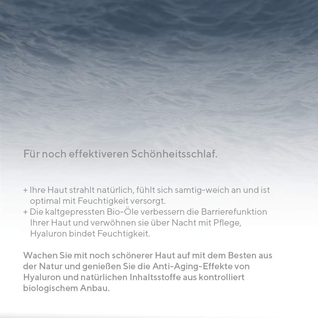 hyapur® - GREEN Nachtcreme 50ml - Die reichhaltige Feuchtigkeitscrme - zur Anti-Aging-Pflege mit Bio- Vegan- Natur- Kosmetik aus Berlin