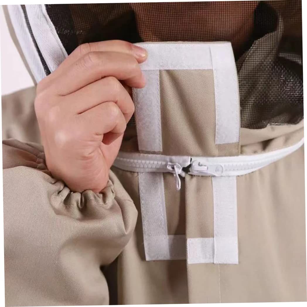 Traje de abejas, traje de apicultura profesional con capucha y guantes ventilados, traje de apicultor de protección de cuerpo completo, trajes de abejas para hombres (XL)