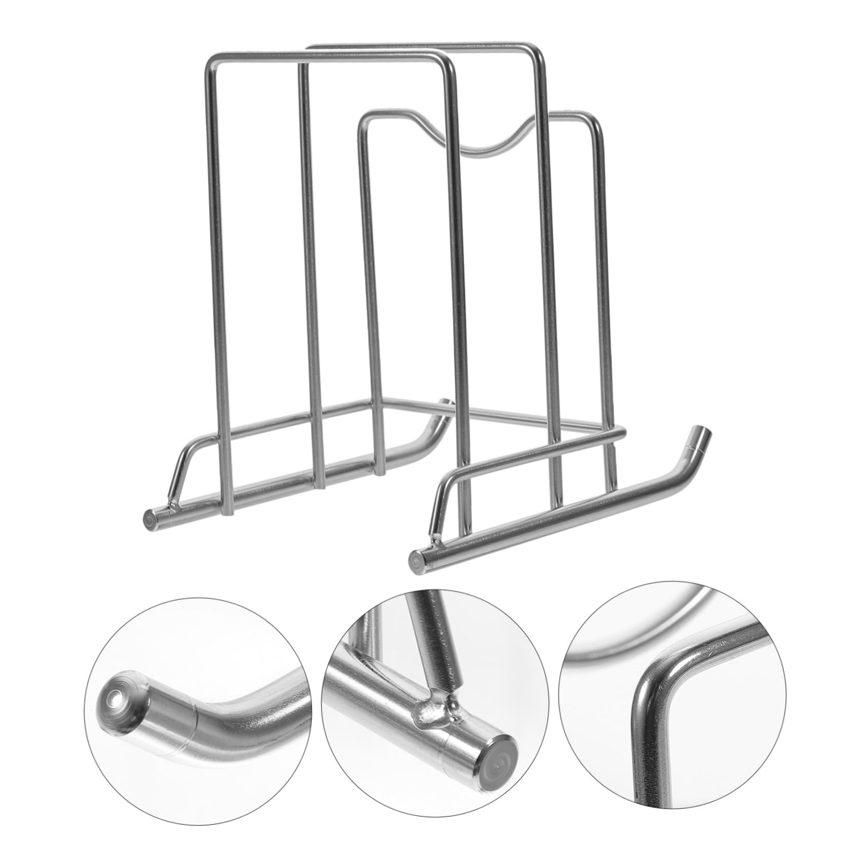 Mobestech Support de Rangement Double pour Planche à Découper et Couvercle de Casserole Organiseur Compact de Cuisine Pratique et Portable Style Scandinave Espace Optimisé