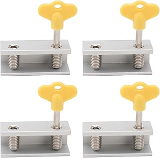 4PCS Sliding Window Lock Stops, Silver Window Stopper Aluminum Window Lock Stopper Simple Installation Sliding Window Stopper Window Security Accessory for Home and Office