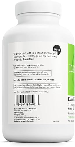 Miniatura 3 de DAVINCI Labs Poten-C - Suplemento dietético para apoyar la función del sistema inmunológico y la salud del colágeno - con vitamina C calcio magnesio