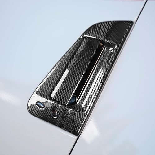 Miniatura 4 de NVCNX Car Real Premium - Cubierta de fibra de carbono dura para manija de puerta externa de automóvil, compatible con Nissan 370Z Z34 2009-2020,