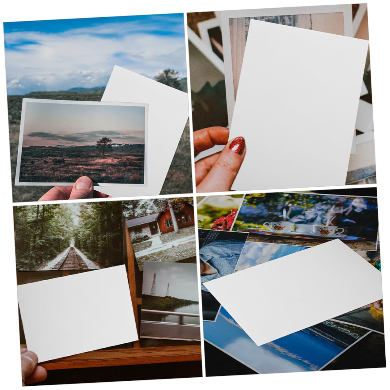 Happyyami 100 Blatt Glänzendes Fotopapier Wasserfest Schnell Trocknend für Tintenstrahldrucker Weiß 100 Stück Packung