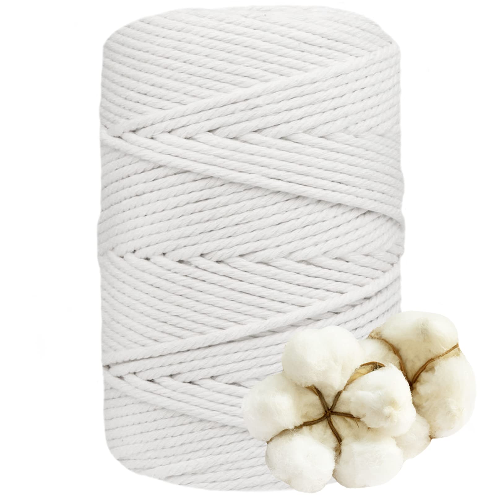 DXRPO Makramee Garn,Baumwollgarn Makramee, Macrame Cord für DIY Makramee Wandbehang, Makramee Blumenampel, Weihnachten Deko, Geschenke für Gute Freunde, Pflanze Aufhänger Boho Deko