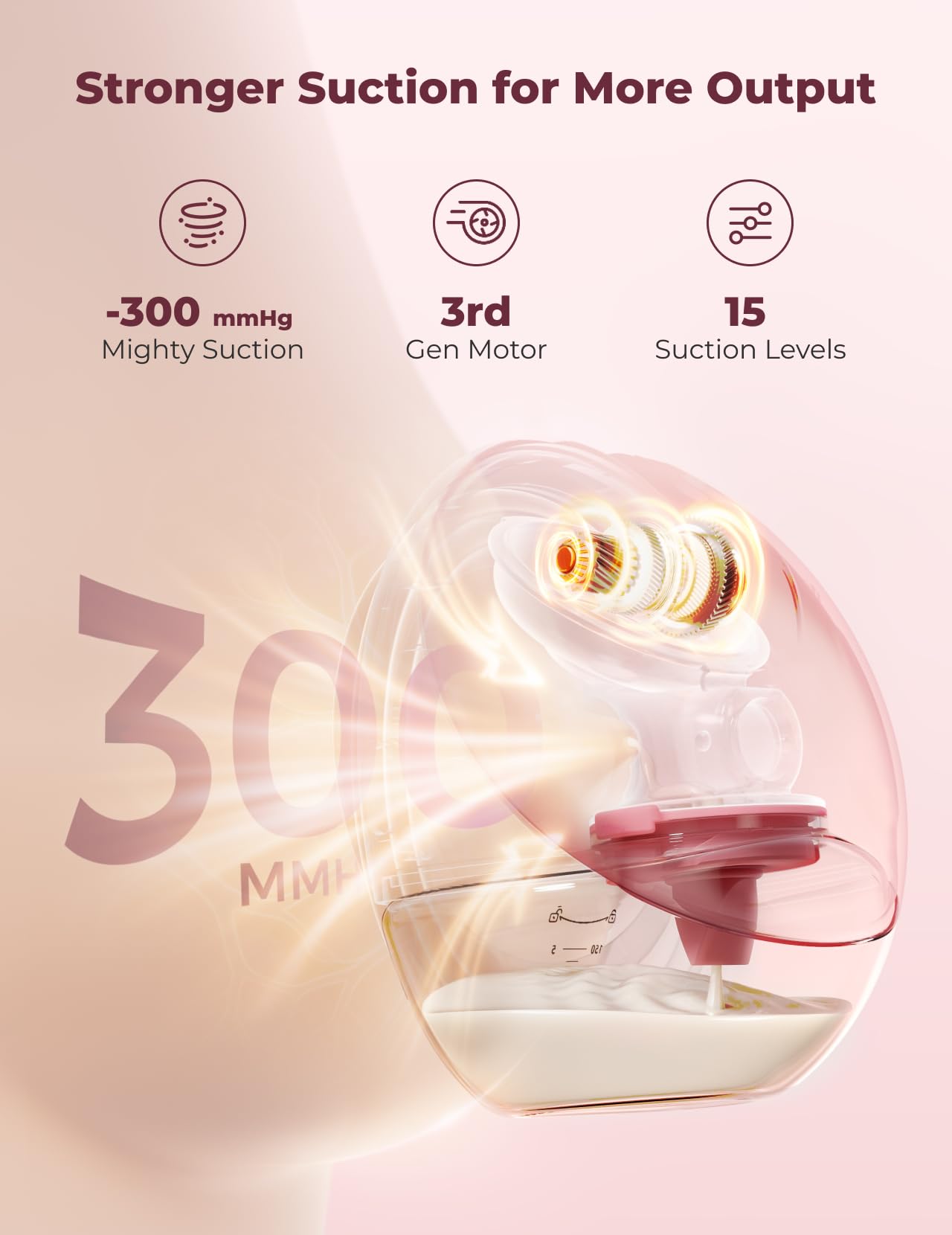 Momcozy Wearable Breast Pump, Hands Free Upgraded Mobile Flow | M9, App Discreet Control with Personalized Multi-Modes & 15 Levels, Wearable Breast Pump 24mm, 2 Pack Cozy Red