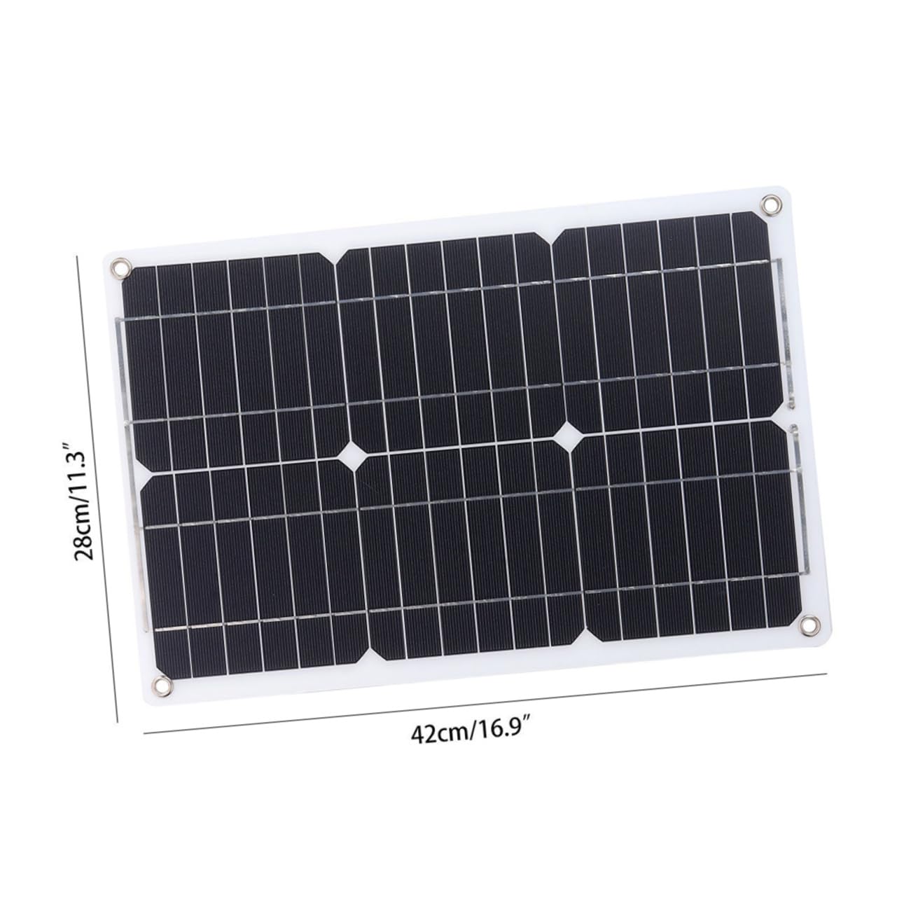 1juego Panel Solar Portátil De Dc Con Doble Usb Cargador Solar Para Automóviles y Campers Alta Eficiencia y Flexibilidad