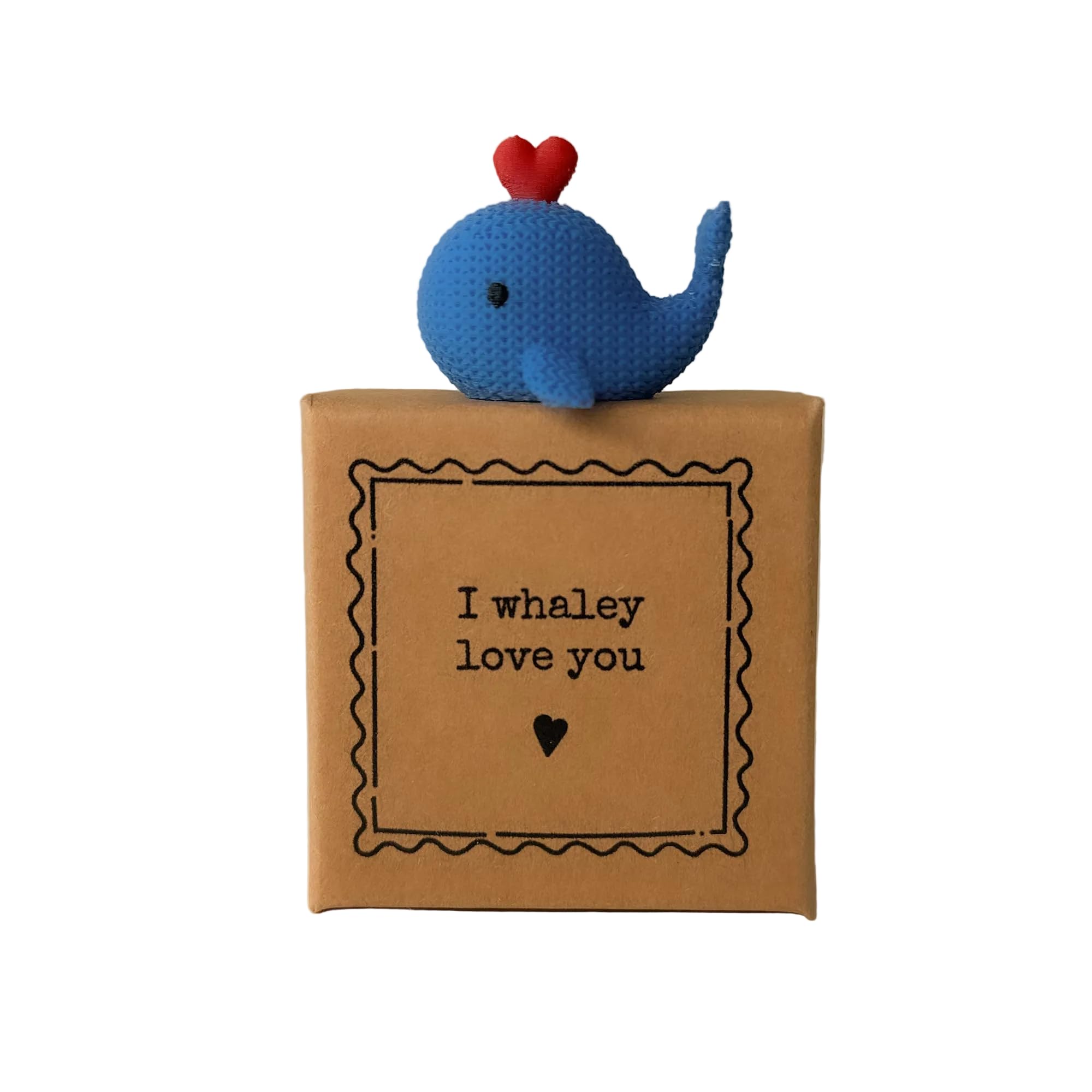 Image Industry “I Whaley Love You” Tiny Little Gift – Whale Mini Figurine Keepsake | Best Friend & Loved One Sentimental Valentine Gift | Cute UK Handmade Token Present