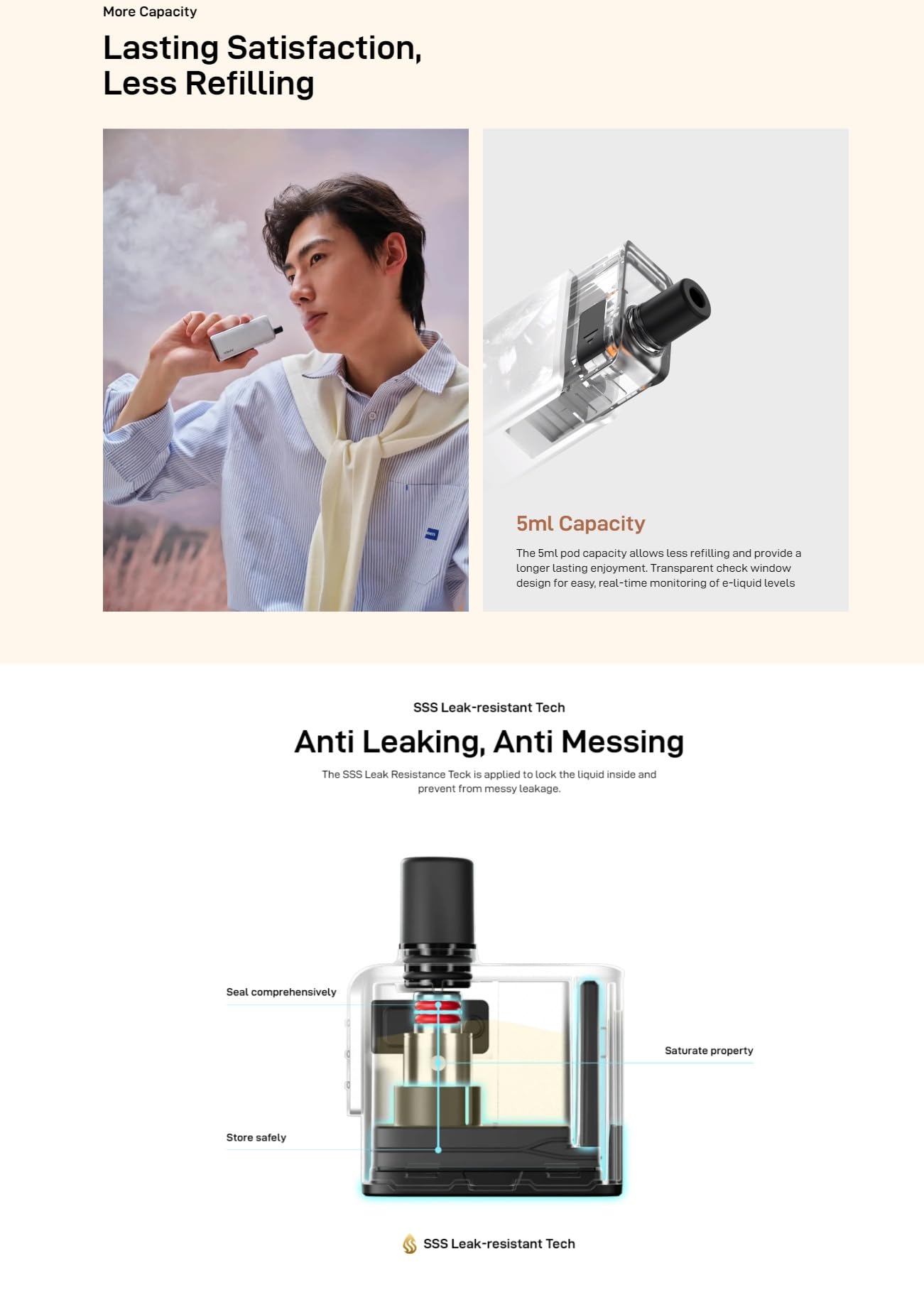 For Vaporesso APEX Pod Kit 2000mAh Batteria, 5ml APEX Pod Cartuccia 0,6ohm  + 0,8ohm E-sigaretta Vaporizzatore - No nicotine, No e-liquid (Azzurro  Cielo) : Amazon.it: Elettronica