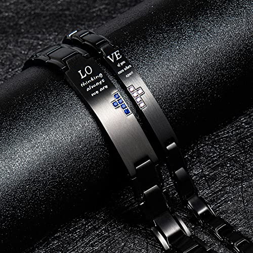 Wolentty Couples Distance Bracelets Love Matching Bracelets Gift for Men Women3