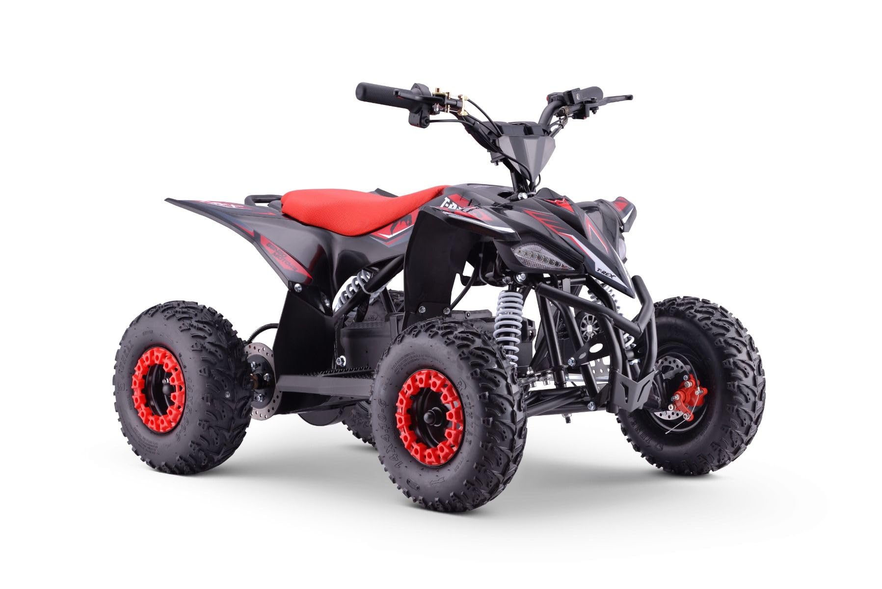 ATV électrique Quad pour Enfants T-Rex Rouge - 1300W, Batterie 48V (4 x 12V 12Ah), à partir de 6 Ans