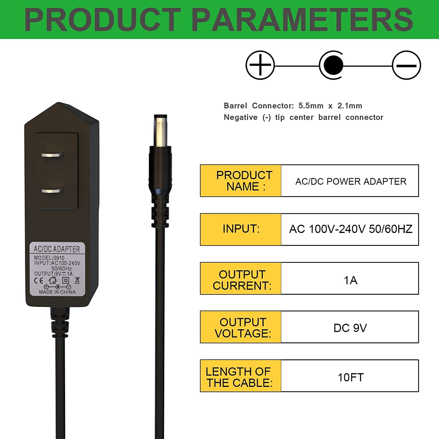 GT-1 ・PSA-100S Amazon.com: 9V 10FT Power Supply Adapter for Boss PSA-120S ME-80