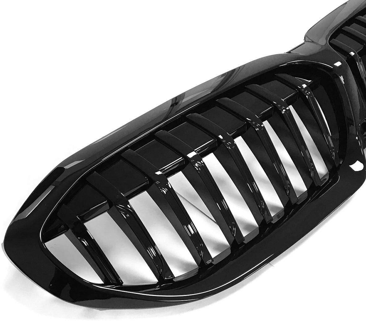 2019-2022 Glossy Black Kidney Grille Compatible with BMW 3 Series 330i G20 330 G21 Performance Style Single Slat Grill F 4