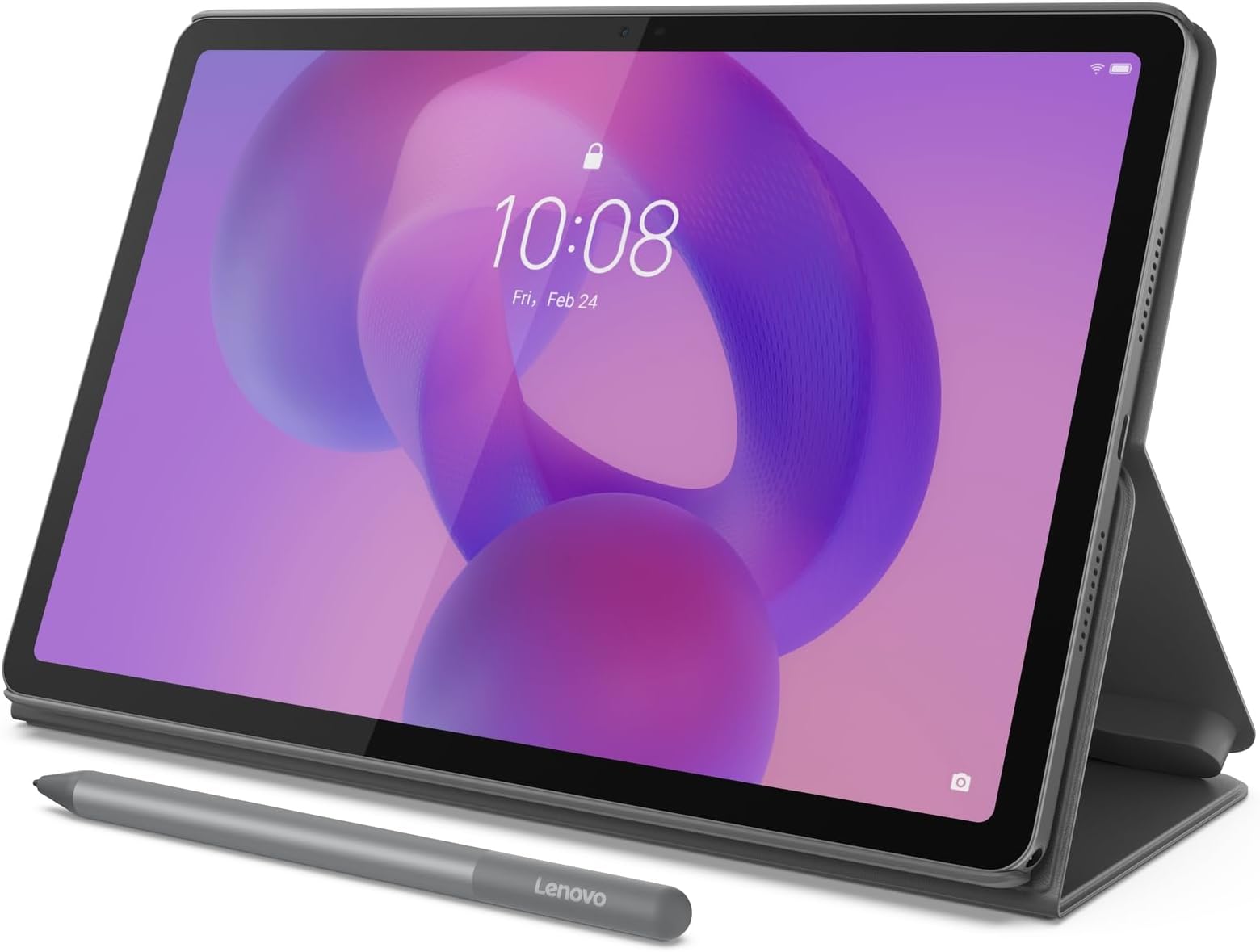 Idea Tab - 2025 - Tablet - 4 Speakers with Dolby Atmos - 11" 2.5K IPS Touch Display - 4GB Memory - 128GB Storage - MediaTek Dimensity 6300 - Pen & Folio Case Included - Luna Grey