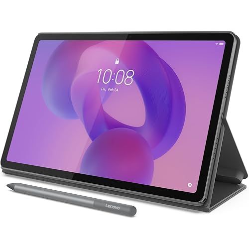 Lenovo Idea Tab - College Tablet - 11″ 2.5K IPS Touchscreen Display - 90Hz - MediaTek Dimensity 6300-4 GB Memory - 128 GB Storage - Integrated Arm Mali-G57 MC2 - Lenovo Tab Pen and Folio Case