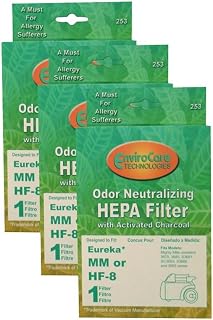 (3) Eureka Sanitaire w/activated Charcoal MM Mighty Mite HEPA HF8 Vacuum Filter, Mighty Mite, Pet Lover, Sanitaire Commercial Canister Vacuum Cleaners, 60666B, 60666A, 60666-6, EUR 60295-6