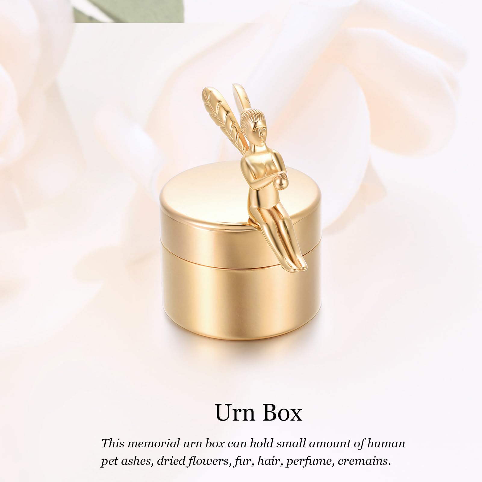 Minicremation Kleine Urne für menschliche Asche, schöne Mini-Sharing Urnen mit exquisiten Box Kremation Lagerung Keepsake Memorial und Asche für geliebte Menschen (G010-Gold)