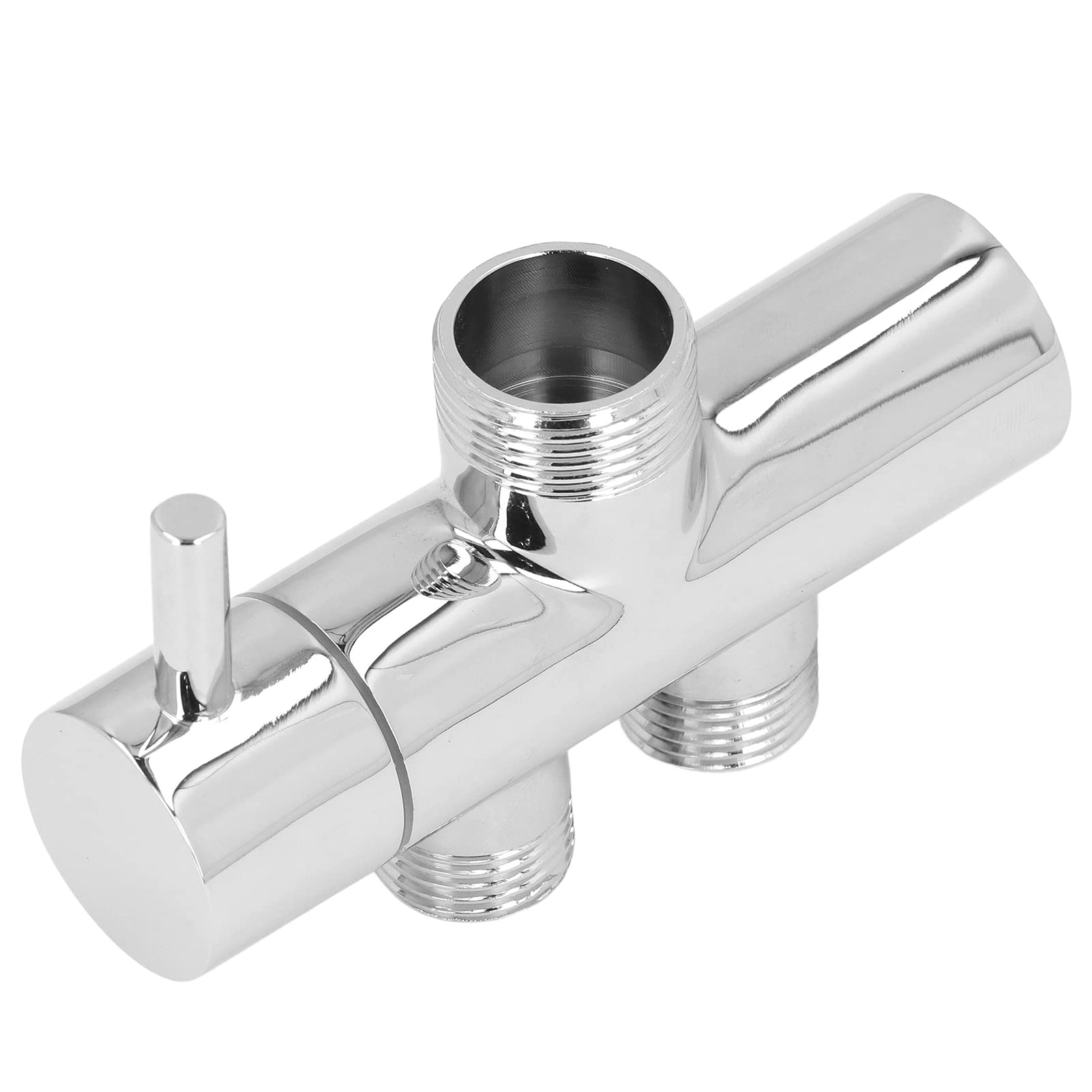Válvula Desviadora de Ducha de 3 Vías, G1/2 Desviador de Brazo de Ducha Conector en T a Prueba de Fugas Válvula Desviadora de Ducha de Latón para Baño