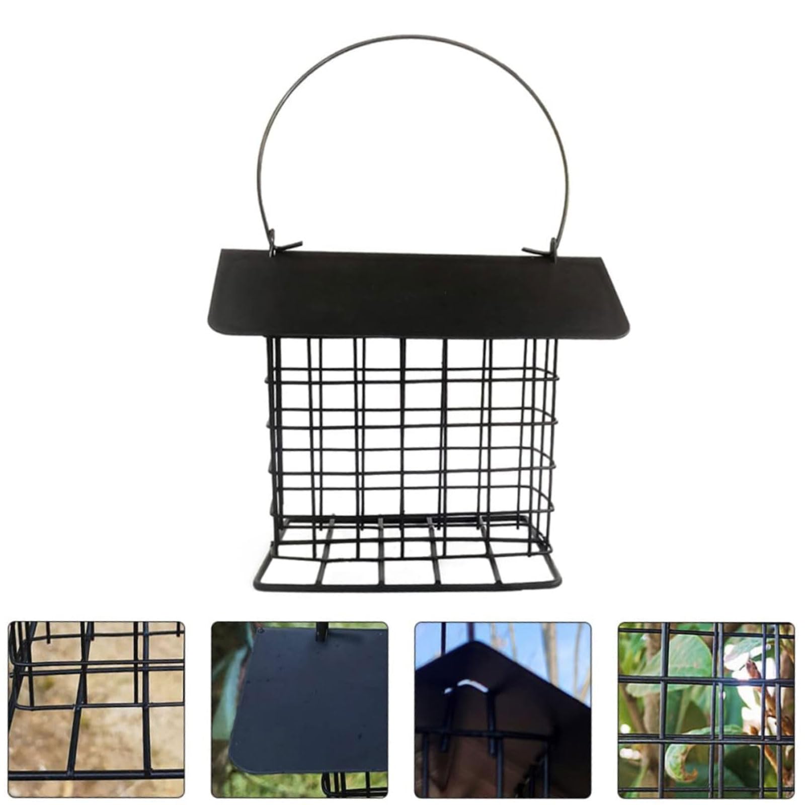 esmen Comederos Comedero de Metal para pájaros, comederos para Exteriores de Gran Capacidad, Lavable, Regalo para Amantes de Las Aves Salvajes, 1 ud.