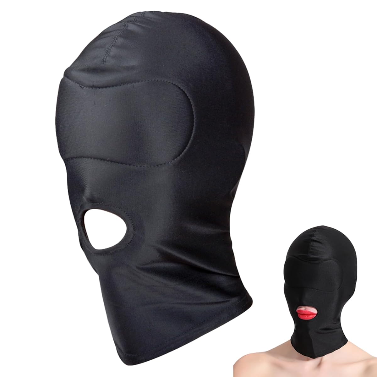 [LKCCTK] 全頭マスク フェイスカバー 1ホール 仮面 コスプレ SMプレイ カップル向け 高伸縮性 男女兼用 おもちゃ 覆面マスク