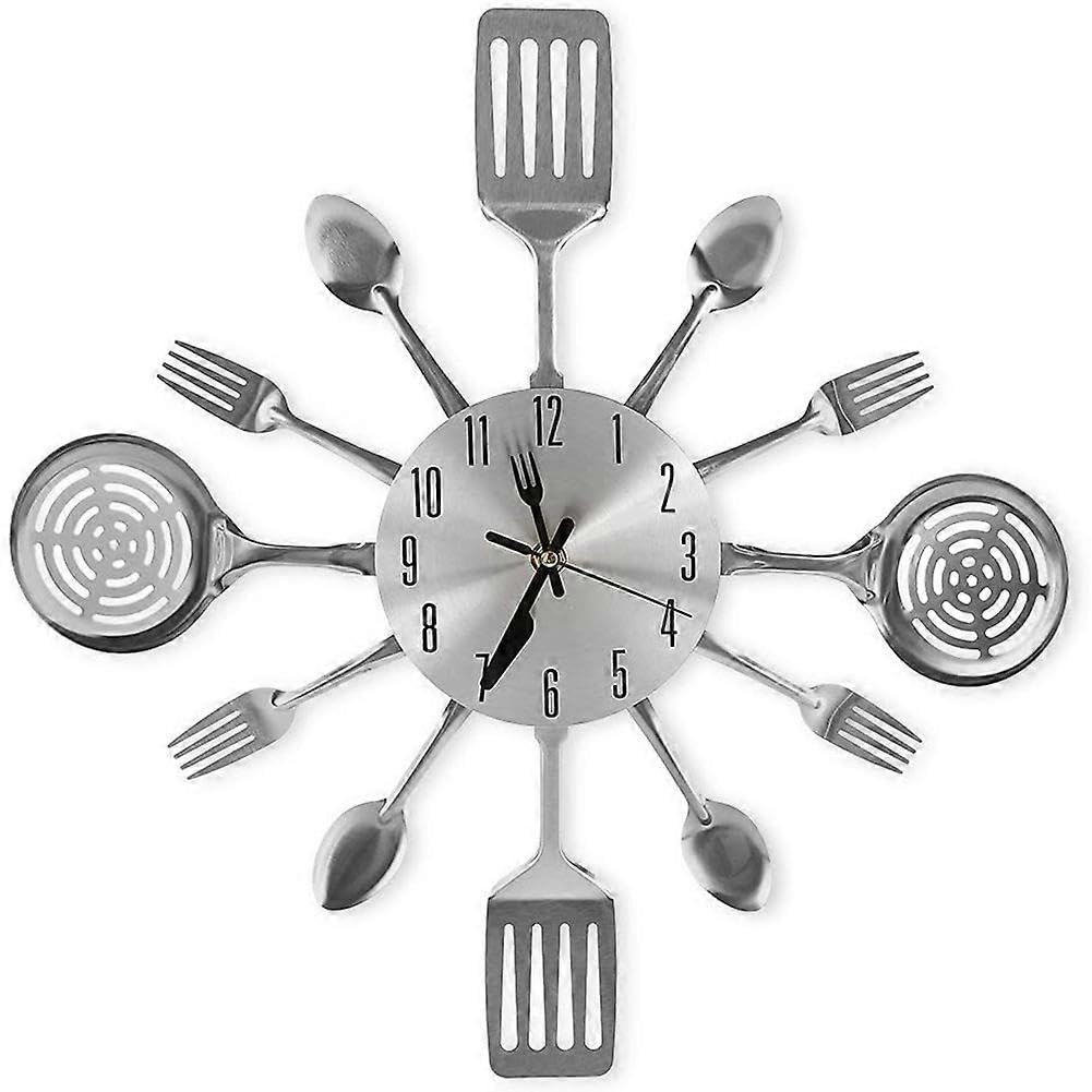 Horloge cuisine moderne originale design couverts pour une décoration de table et murale unique