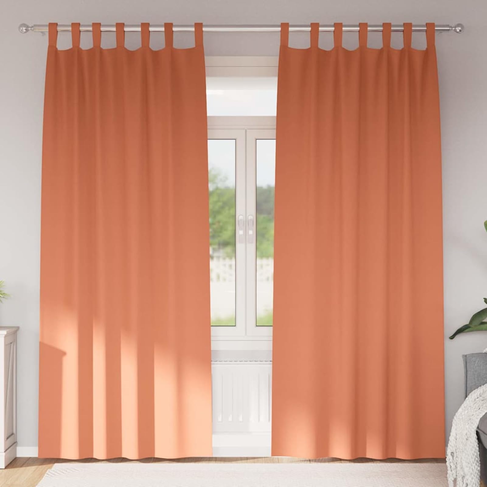 Gecheer Tende oscuranti 2 PCS Terracotta 225 x 140 cm PoliestereTende Moderne