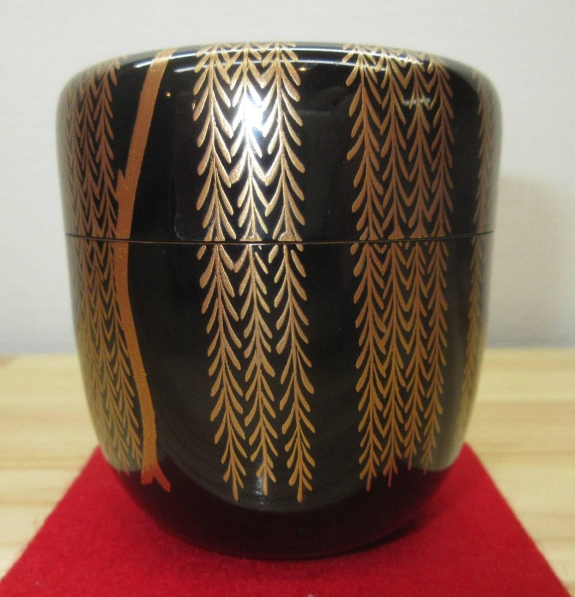 Amazon.co.jp: 茶道具棗中棗輪島塗柳蒔絵真塗木製若島宗斎共箱入り 303