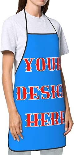 Miniatura 4 de Delantal para hombresmujeres, delantal ajustable, estampado de gran volumen, divertido delantal vintage para cocina (sin bolsillos)