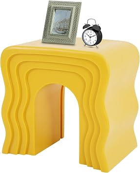 Modern Arch Stool, Creative Side Table Modern Minimalist End Table, 18.5 Inch Sofa Side Table for Bedroom, Living Room, Office Ginger Color