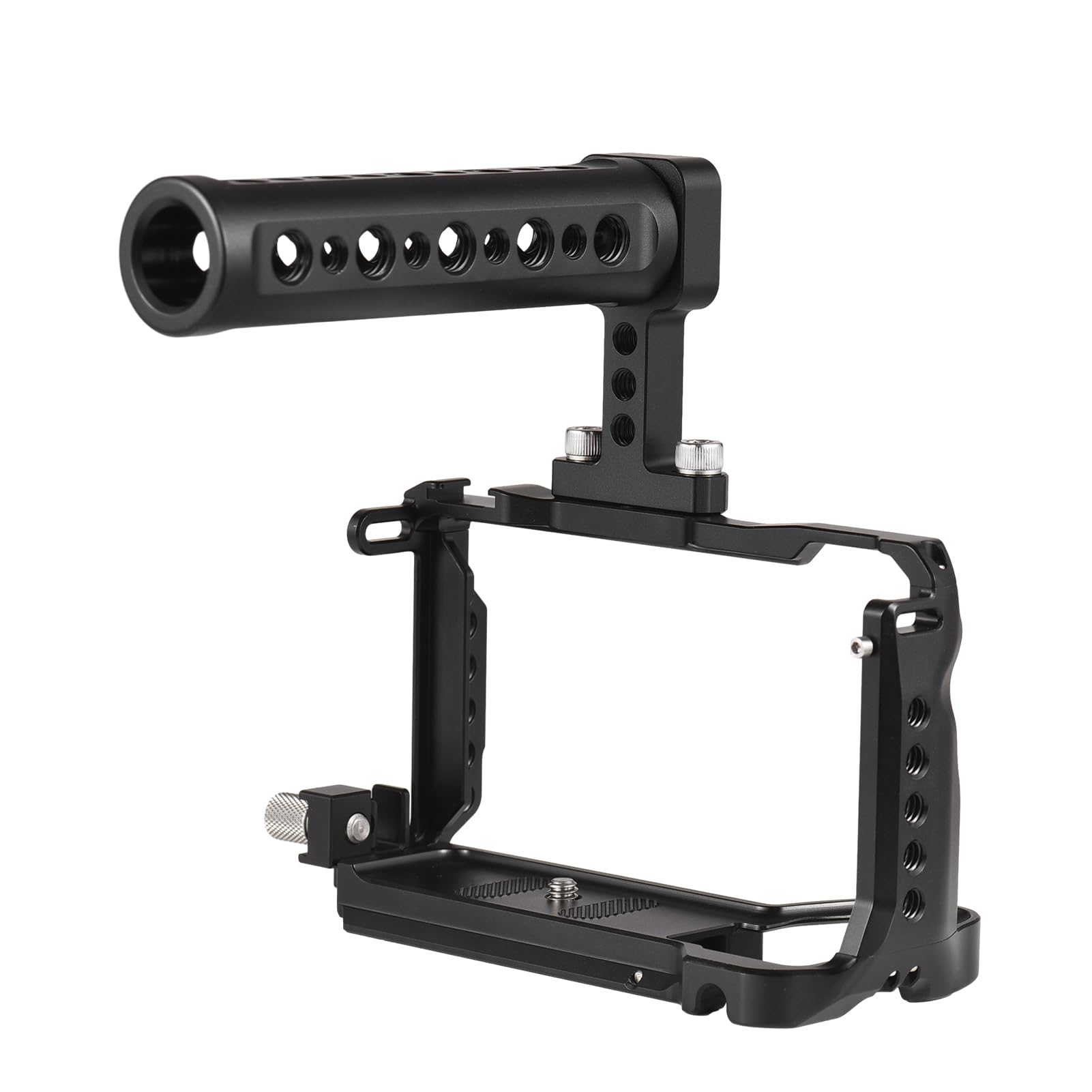Andoer Estabilizador De Cámara Jaula De Cámara Kit De Manija Superior De La Cámara De La Aleación De Aluminio Con Ranura Para Llave Magnética Soporte Con Cámara Sony A6700